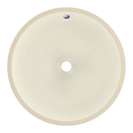 American Imaginations 16" W 16" D CUPC Certified Round Undermount Sink In Biscuit Color AI-403